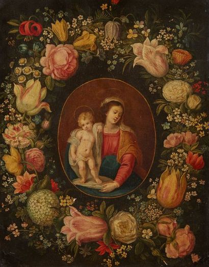 null Ecole ANVERSOISE vers 1630, entourage d' Andries DANIELS

Vierge à l'Enfant...