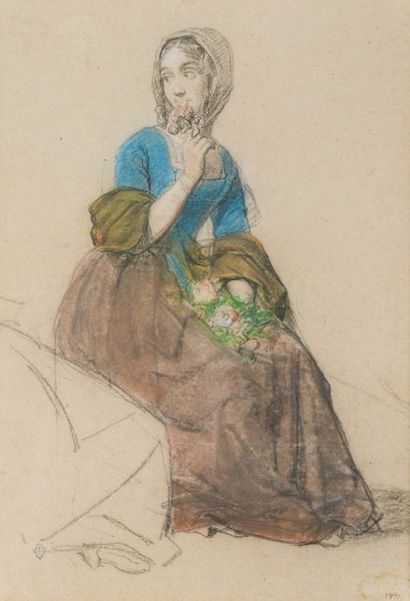 null Ecole FRANCAISE du XIXe siècle

Femme tenant des roses

Pastel et pierre noire,...