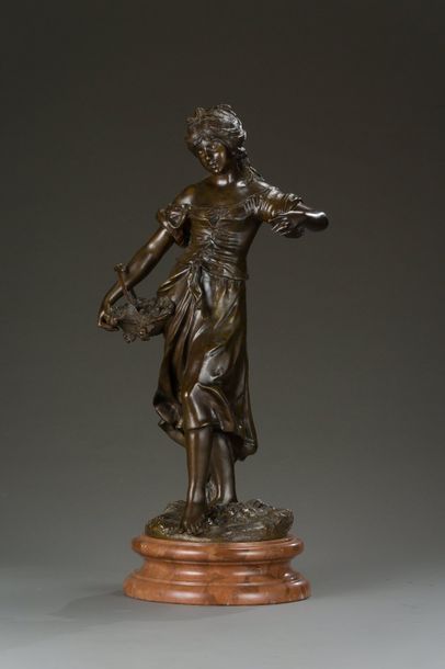 null D'après Auguste MOREAU (1834-1917)

Le panier de fleurs

Sculpture en bronze...