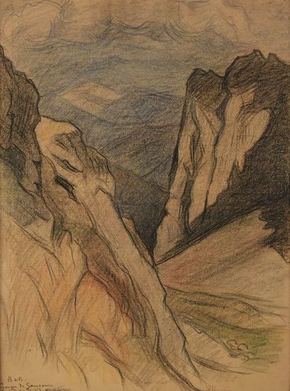 null Victor PROUVÉ (1858-1943)

Gorges dans les Pyrénées

Crayon de couleur, daté...