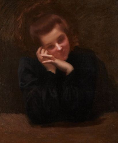 null Ecole FRANCAISE vers 1900

Portrait de femme aux mains jointes

Huile sur toile

69...