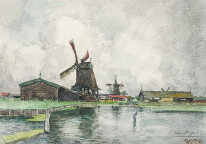 null Edmond Charles YON (1836-1897)

Moulins à Laandam, 1884

Aquarelle, signée,...