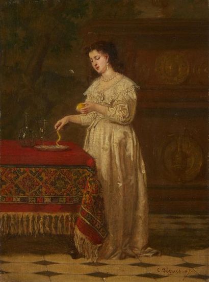 null Charles François PÉCRUS (1826-1907)

Femme épluchant un citron, 1867 

Huile...