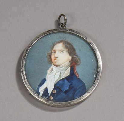 null Ecole FRANCAISE vers 1800

Portrait d'homme à la veste bleue

Miniature circulaire...