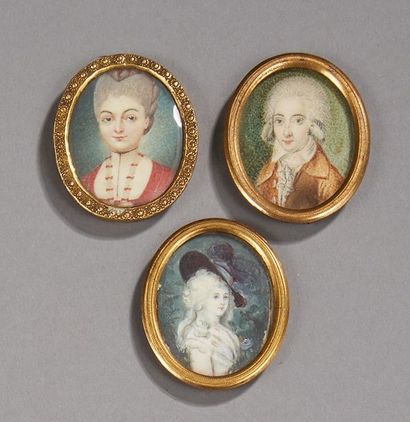 null Ecoles FRANCAISES du XVIIIe et XIXe siècle

Trois petits portraits

Trois miniatures...