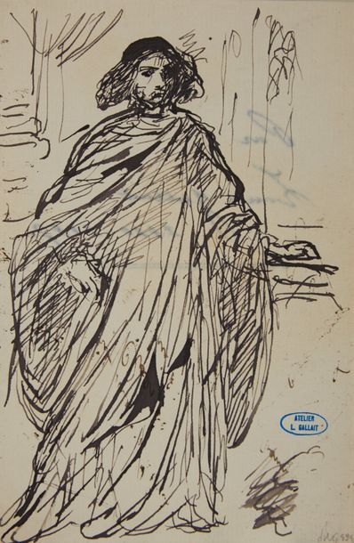 null Louis GALLAIT (Tournai 1810 - Schaerbeek 1887)

Sept dessins de croquis divers...