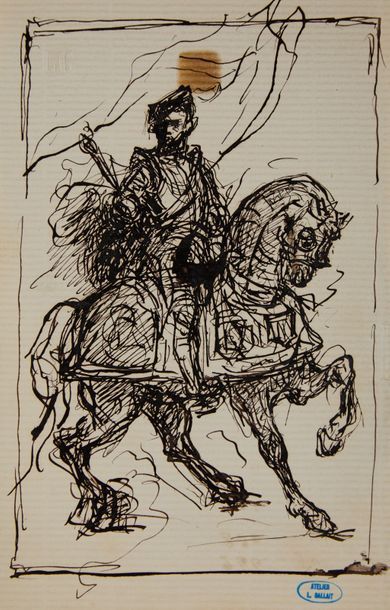 null Louis GALLAIT (Tournai 1810 - Schaerbeek 1887)

Sept études de chevaux

Cachet...