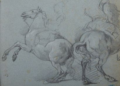 null Louis GALLAIT (Tournai 1810 - Schaerbeek 1887)

Trois feuilles d'études de chevaux

Crayon...