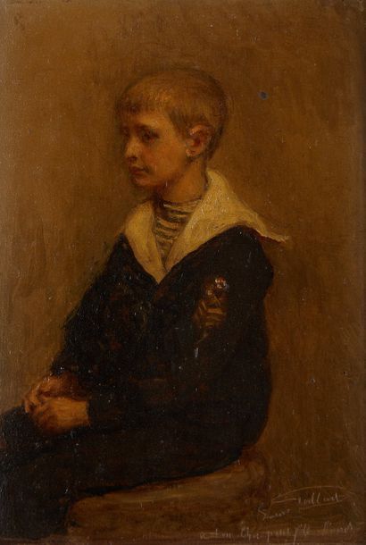 null Louis GALLAIT (1810-1887)

Jeune homme en tenue de marin, signée en bas à droite

Jeune...