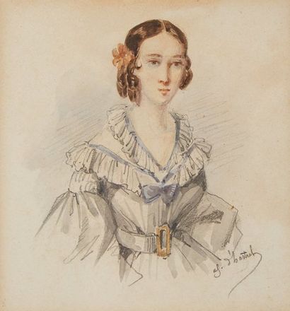 null Ecole FRANCAISE du XIXe siècle

Portrait d'une jeune fille en robe bleue

Portrait...