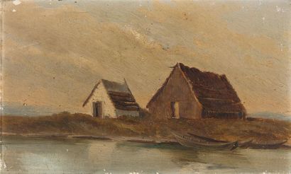 null Emilien FROSSARD (1802-1881)

Maisons au Grau du Roi vers 1840

Huile sur papier...