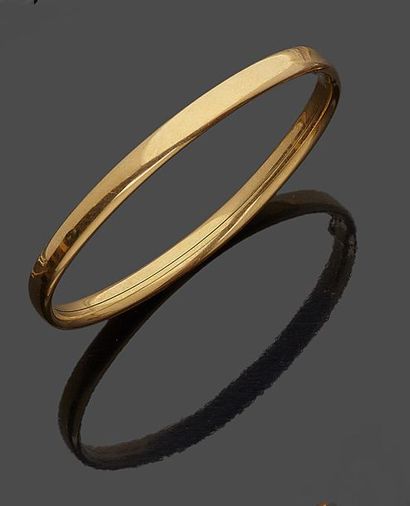 Bracelet jonc rigide en or jaune 18 k (750...
