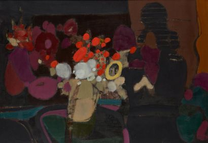 null Alfred DEFOSSEZ (1932)
Composition aux fleurs et silhouette
Huile sur toile,...