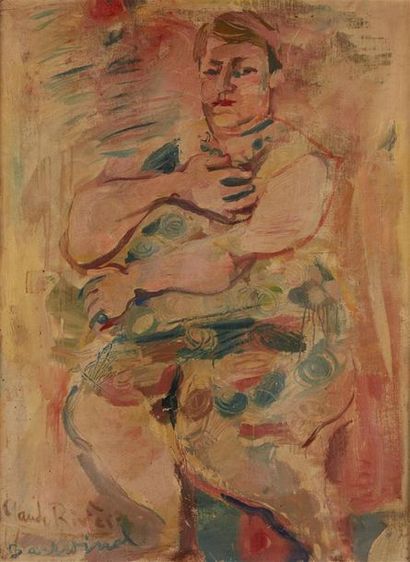 null Rudolf BAERWIND (1910-1982)
Portrait de Claude Rivière - critique d'art
Huile...