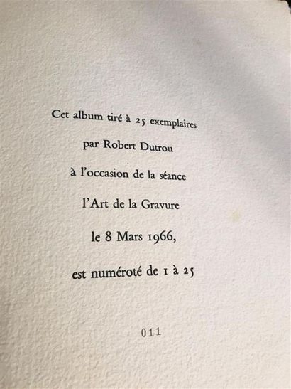 null ESTAMPES MODERNES
L'Art et la gravure, 1966, in-8 comprenant la couverture et...