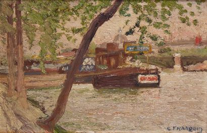 G. FRANQUIN (XXe siècle)
La Seine au pont...
