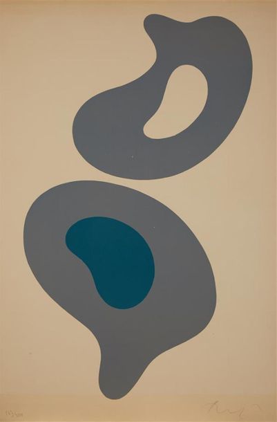 null Jean ARP (1886-1966)
Configuration, 1951, lithographie, feuille 56,5 x 36 cm,...