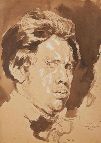 René THOMSEN (1897-1976)
Portrait d'homme
Encre,...