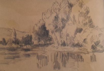 null Maximilien LUCE (1858-1941)
Paysage à la rivière - La Seine à Rolleboise
Pierre...