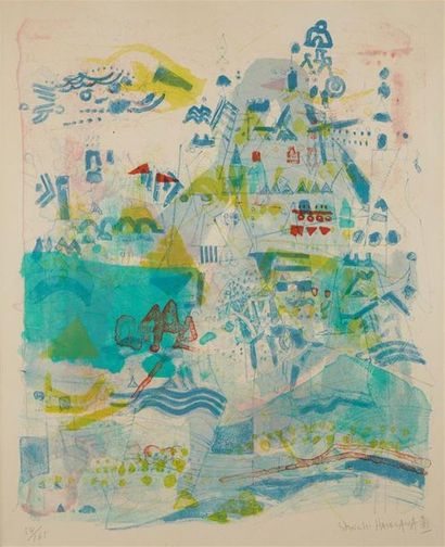 null Shoichi HASEGAWA (1929)
Saint-Nazaire, 1977, lithographie en couleurs, 51 x...