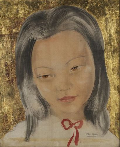 Alix AYMÉ (1894-1989) 
PORTRAIT DE JEUNE FILLE
Encre de Chine, mine de plomb, aquarelle... Gazette Drouot