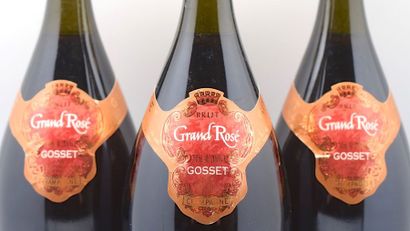 null 3 bottles CHAMPAGNE "Grand Rosé" brut, Gosset