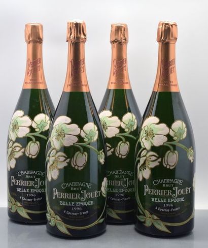 null 4 magnums CHAMPAGNE "Belle Epoque", Perrier Jouët 1996 cb of 1 Sold in collaboration...