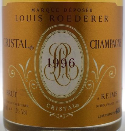 null 1 bouteille CHAMPAGNE "Cristal", Roederer 1996 Vendu en collaboration avec la...