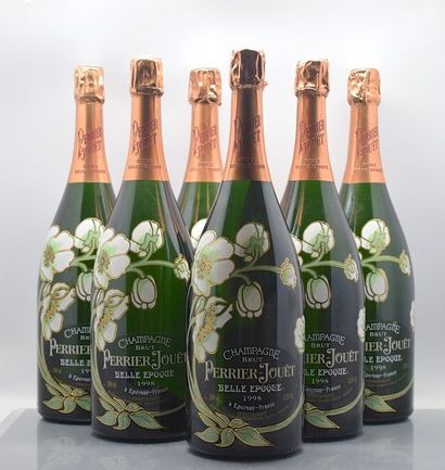 null 6 magnums CHAMPAGNE "Belle Epoque", Perrier Jouët 1998 Sold in collaboration...