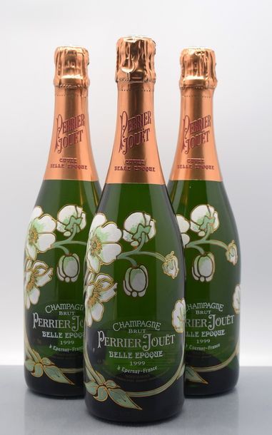 null 3 bouteilles CHAMPAGNE "Belle Epoque", Perrier Jouët 1999 Vendu en collaboration...