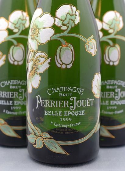 null 3 bottles CHAMPAGNE "Belle Epoque", Perrier Jouët 1999 Sold in collaboration...