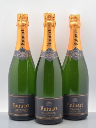 null 3 bottles CHAMPAGNE Ruinart 2002 