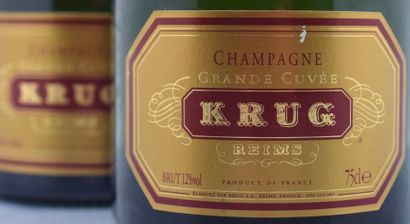 null 2 bottles CHAMPAGNE "Grande Cuvée", Krug (Red and gold packaging) Sold in collaboration...