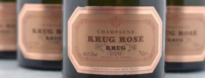 null 6 bouteilles CHAMPAGNE Krug (rosé) Vendu en collaboration avec la SVV Euvrard...