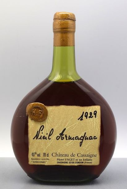 null 1 bottle ARMAGNAC Château de Cassaigne 1929 
