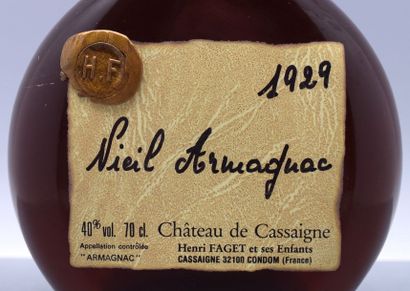 null 1 bouteille ARMAGNAC Château de Cassaigne 1929 