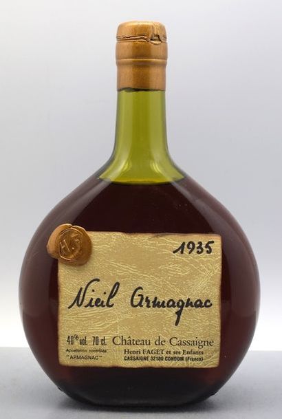 null 1 bouteille ARMAGNAC Château de Cassaigne 1935 (LB) 