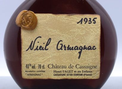 null 1 bouteille ARMAGNAC Château de Cassaigne 1935 (LB) 