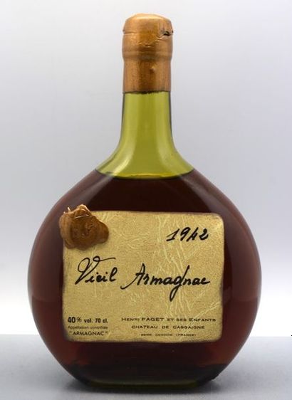 null 1 bottle ARMAGNAC Château de Cassaigne 1942 (MB) 