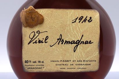null 1 bouteille ARMAGNAC Château de Cassaigne 1942 (MB) 