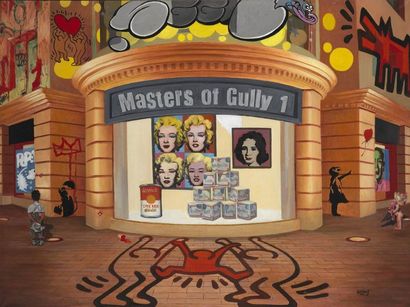 GULLY (NÉ EN 1977) MASTERS OF GULLY 1, 2017 Technique mixte sur toile Signée et datée...