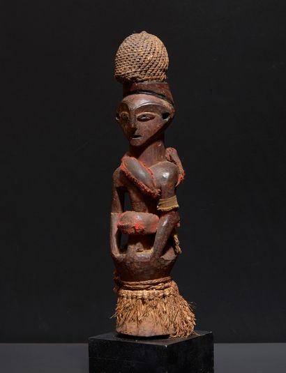 ﻿Statuette Luba/Kusu 
R.D.du Congo 
Bois....