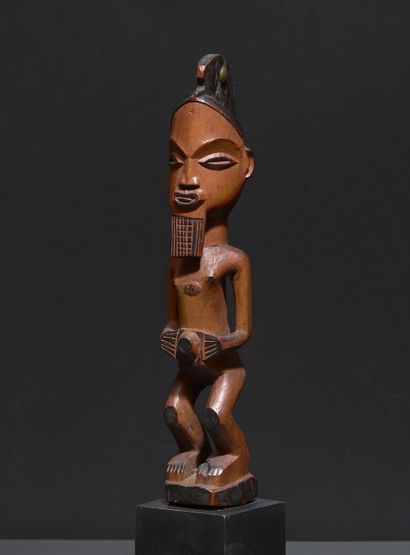 ﻿Statuette Teke/ Bembe 
Congo 
Bois. H. 24...