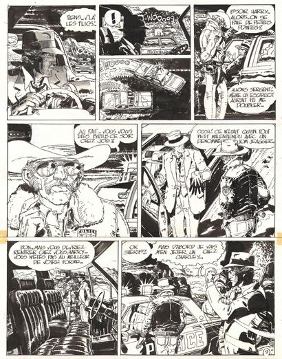 Fahrer, Walter Harry Chase Planche originale n° 9, issue de Harry Chase – T5 – « Danger...