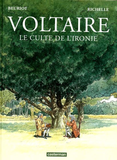 Beuriot, Jean Michel Voltaire Dédicace à l’encre de chine et aquarelle, signée en...