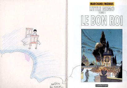 MOEBIUS (JEAN GIRAUD) The good King Exceptional dedication in color of Little Nemo,...