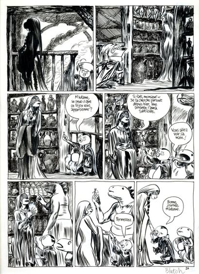 BLUTCH Donjons monsters Planche originale à l’encre de chine n° 26, issue de la série...