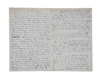 BAUDELAIRE Charles. Autograph letter signed to his mother. June 3, 1857, 4 pages...