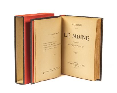[ARTAUD Antonin]. MONK LEWIS M.G. The Monk. Denoël et Steele, 1931. In-8, full black...