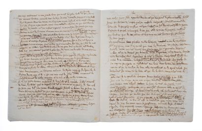 BERNARDIN DE SAINT-PIERRE Jacques-Henri. The Cradles. Autograph manuscript in ink....